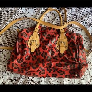 Mauricio Taiuti Suede red leopard purse